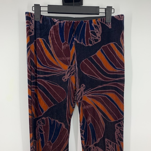 Free People Pants Flare Bell Bottoms Velvet Float Away Butterfly - Picture 6 of 14